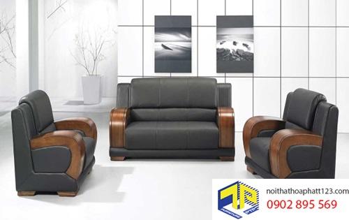 Sofa văn phòng tay gỗ SVP21